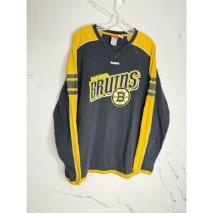 Boston Bruins Reebok Nhl Jersey Style Long Sleeve - 2XL Black Cotton blend